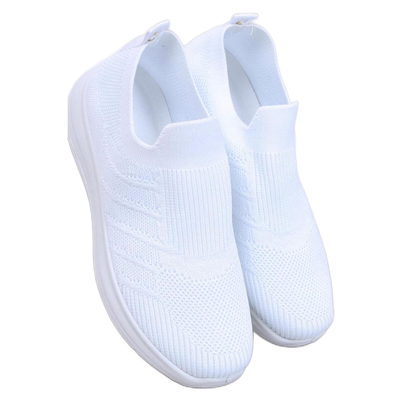 Groppi Scarpe slip-on a calzino bianche - Inello bianca