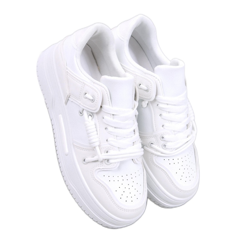 Clavell Sneakers bianche con suola alta - Inello bianca