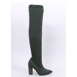 Moschettoni elastici con tacco Veronica Green - Inello verde