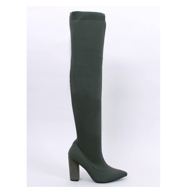 Moschettoni elastici con tacco Veronica Green - Inello verde