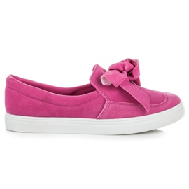 Seastar Sneakers in camoscio con fiocco rosa