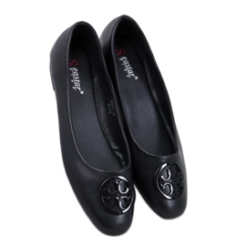 Eleganti ballerine Irvina nere - Inello nero