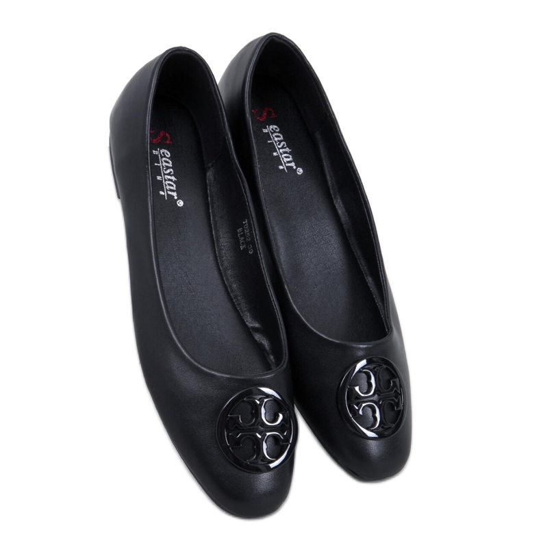 Eleganti ballerine Irvina nere - Inello nero