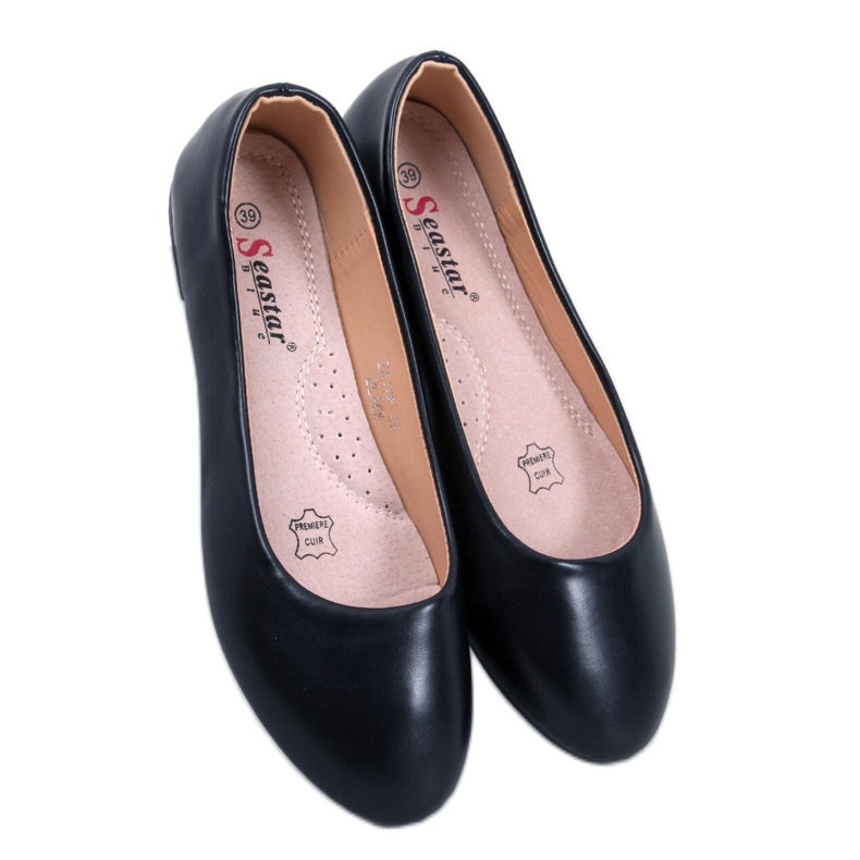 Ballerine con inserto in pelle Tova Nera - Inello nero