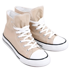 Sneakers alte in tela Jude Khaki - Inello beige