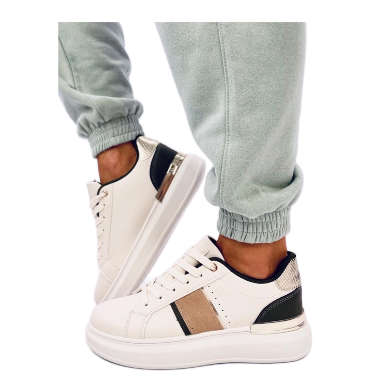 Scarpe da ginnastica Holms Green con plateau - Inello beige