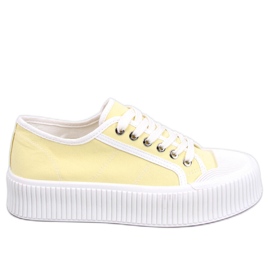 Sneakers con plateau da donna Dors Giallo - Inello