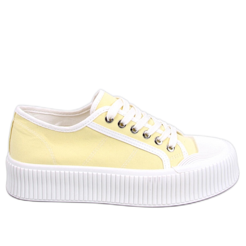 Sneakers con plateau da donna Dors Giallo - Inello