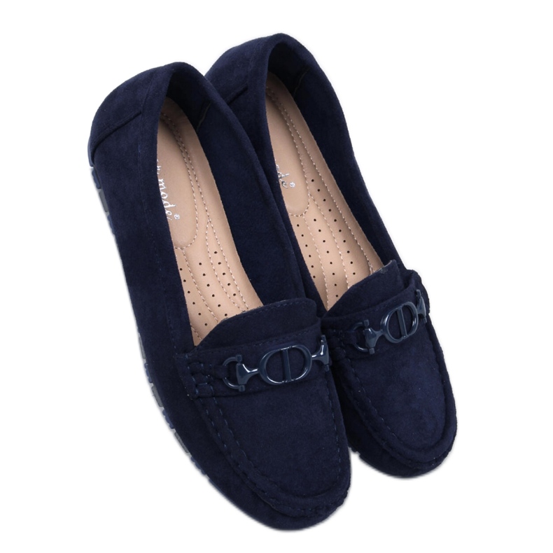 Mocassini da donna in camoscio Trabei Navy - Inello