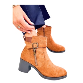 Stivaletti classici con tacco alto Irving Camel - Inello marrone
