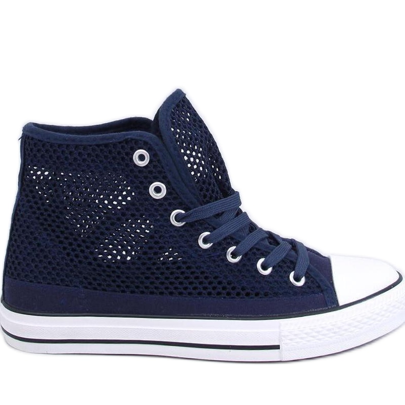 Sneakers alte traforate Mousse Navy - Inello