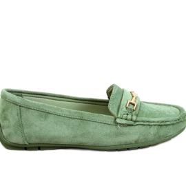 Mocassini da donna in camoscio Sourd L.GREEN - Inello verde