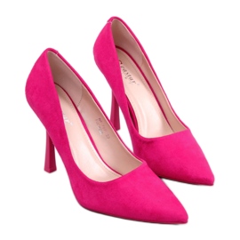 Scarpe con tacco Camerin Fucsia da donna in camoscio - Inello rosa