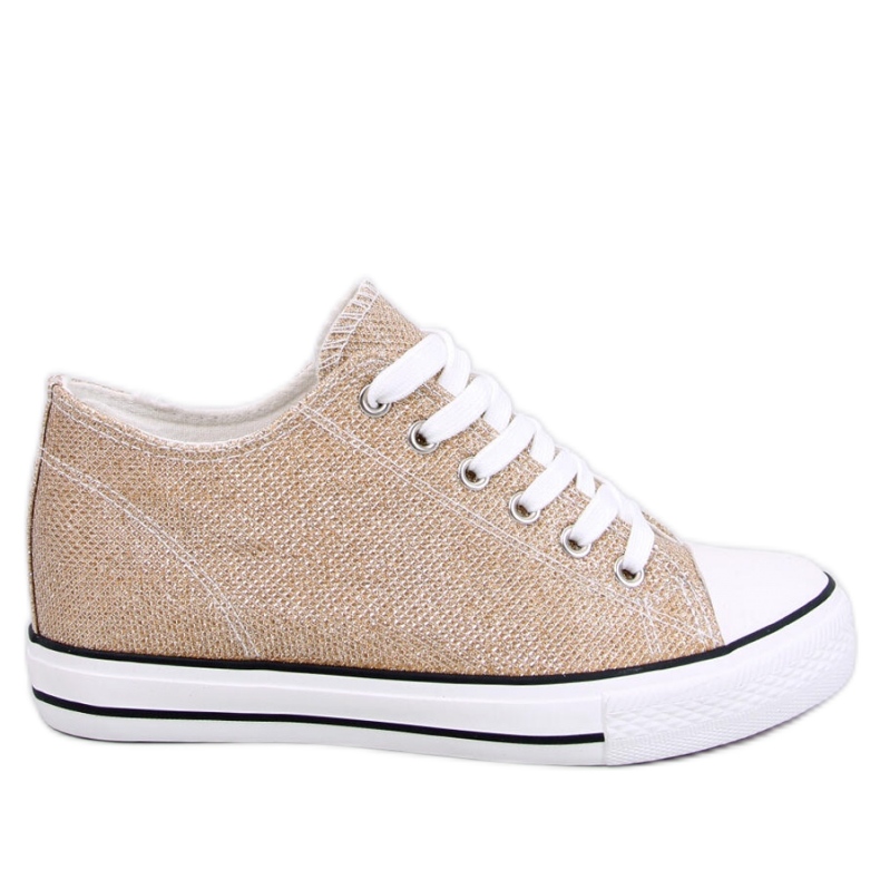 Scarpe da ginnastica con zeppa Foss dorate - Inello giallo