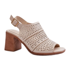 Step in style Sandali Modello Sergio Leone SK565 Beige Chiaro - Entra con stile
