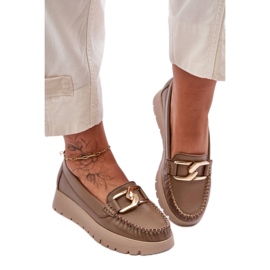 Step in style Mocassini Modello Desmond 10141 Pelle Beige Scuro - Entra con stile
