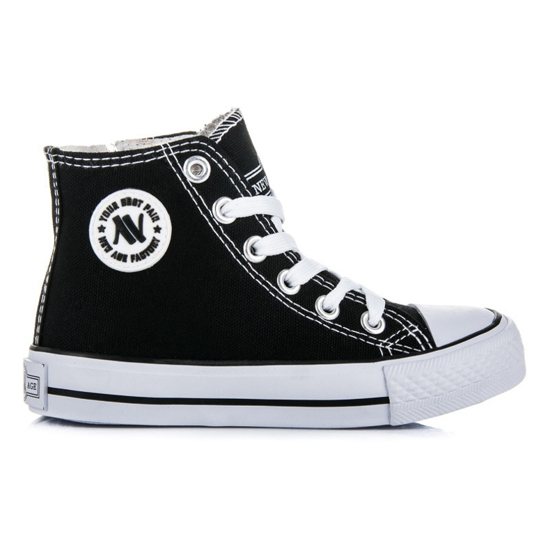 New Age Sneaker per bambini con cerniera nero