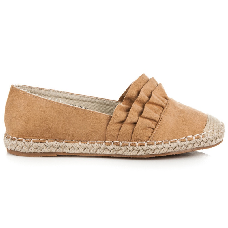 Vices Espadrillas primaverili con balza marrone