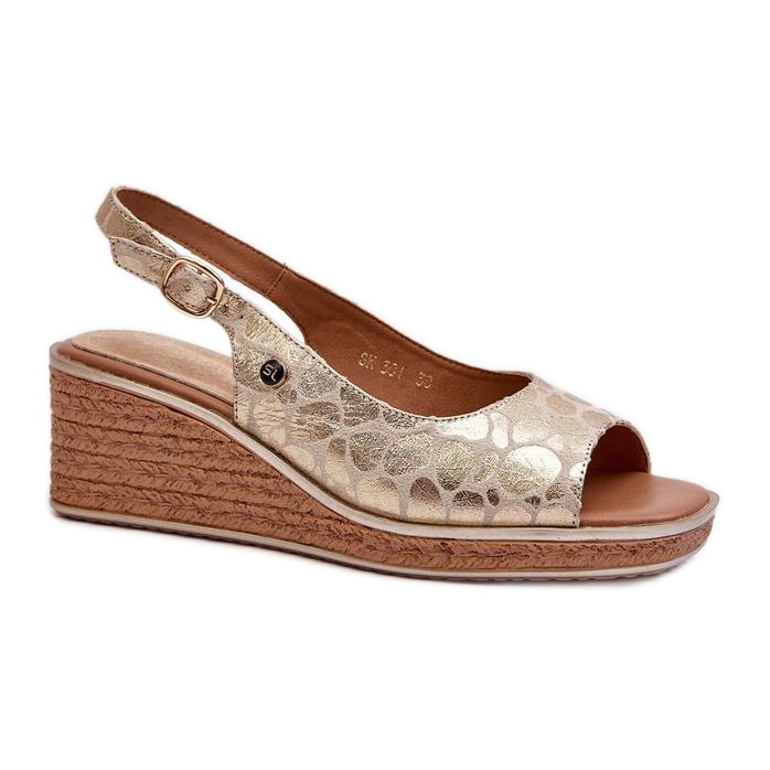 Step in style Sandali Modello Sergio Leone SK301 Gold Snake - Entra con stile giallo