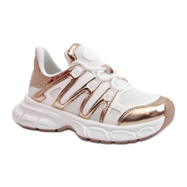 Step in style Scarpe Sportive Modello Ahmani NB633P Bianco/Oro - Entra con stile