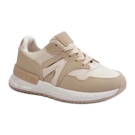Scarpe Sportive Su Una Piattaforma Beige Delicata