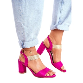 Sandali tacco alto da donna Fucsia rosa