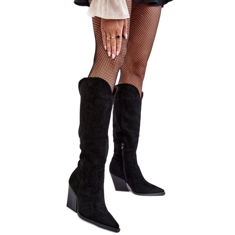 Stivali da cowboy da donna neri nero
