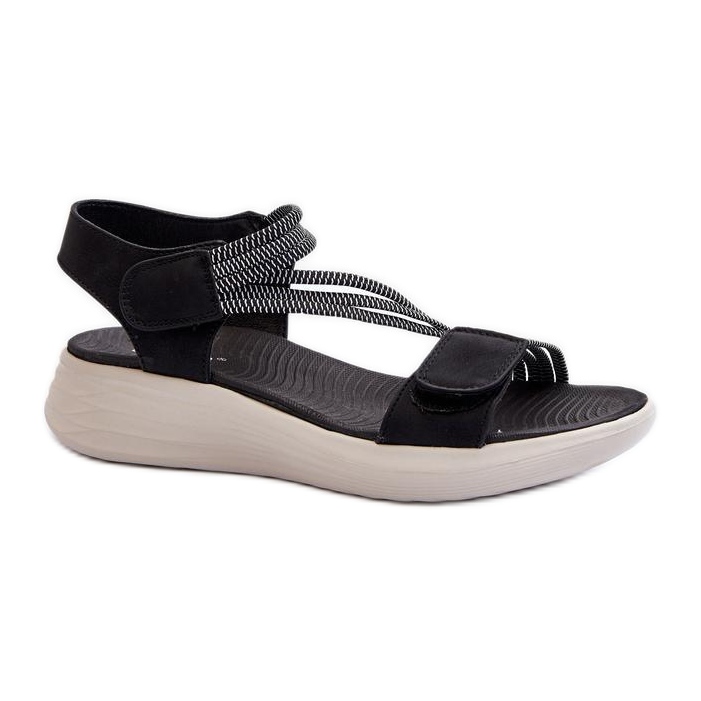 Sandali con velcro da donna Neri nero
