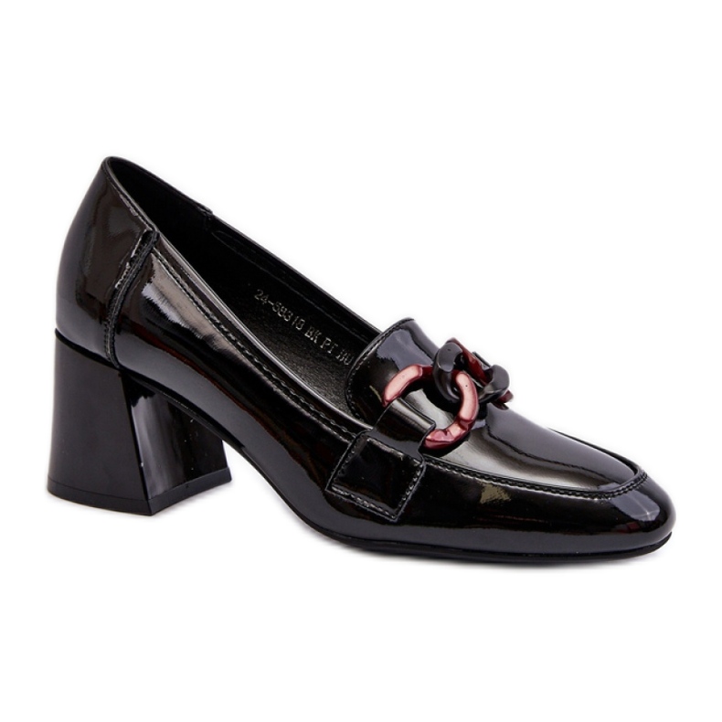 Décolleté da donna con tacco Nero/Rosa