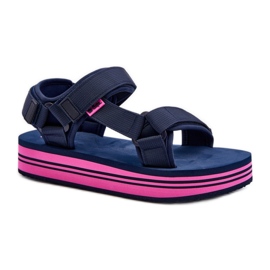 Lee Cooper LCW-24-05-2754L Sandali blu scuro/fucsia