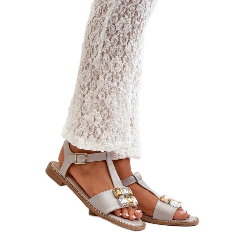 S. BARSKI Sandali da donna con dettagli decorativi S.Barski beige