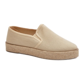 Espadrillas da donna sulla piattaforma Beige
