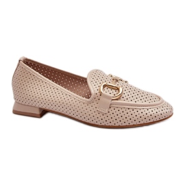 Mocassini da donna con decoro Beige