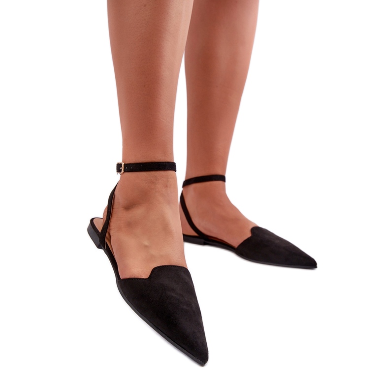 Ballerine a punta da donna Nero