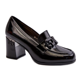 S.Barski Scarpe con tacco alto da donna, laccate Nero