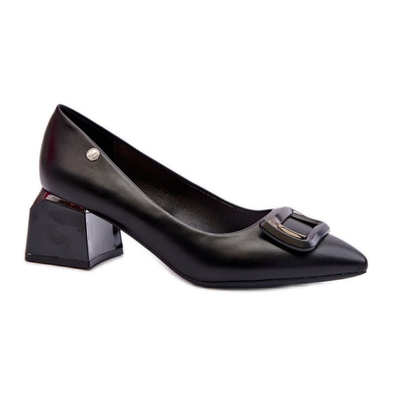Décolleté da donna con tacco basso Nero