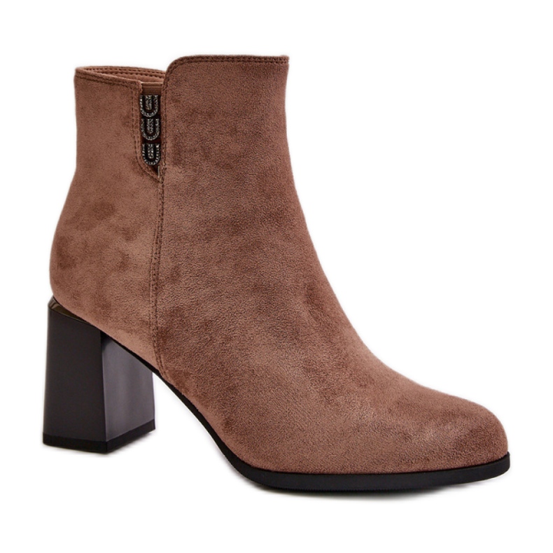 Stivaletti da donna marroni beige