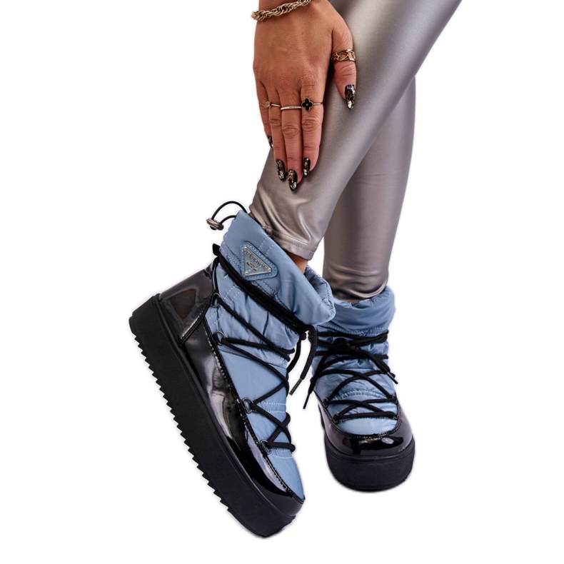 Doposci stringati da donna blu