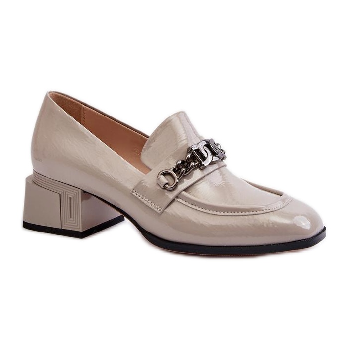 S. BARSKI Décolleté laccate con blocco S.Barski Grey grigio