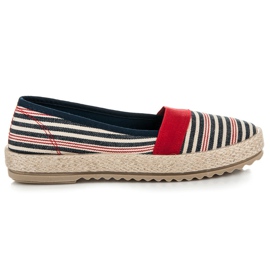 Vices Espadrillas Su Una Piattaforma A Righe rosso
