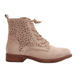 Stivali con tomaia traforata S.Barski Beige Chiaro