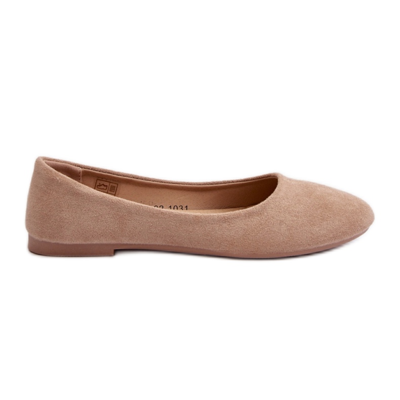 Ballerine da donna in camoscio beige