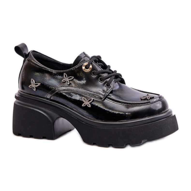 Scarpe da donna decorate con dettagli Black Lacquer nero