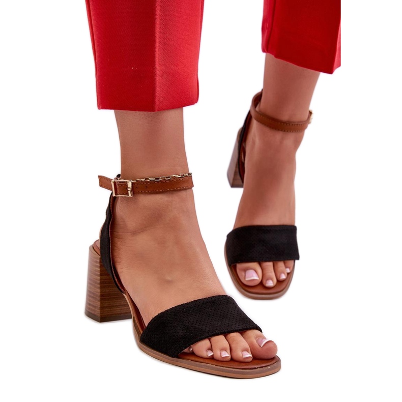 Sandali con tacco da donna Neri nero