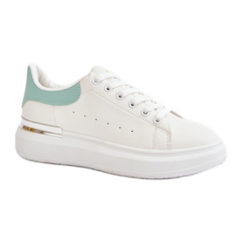 Sneakers da donna sulla piattaforma Bianco/Verde bianca