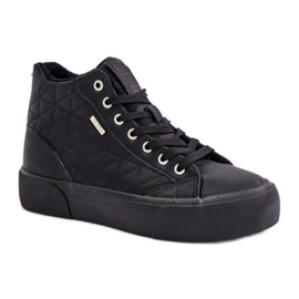 Sneaker Big Star nere trapuntate e isolanti nero