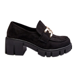 Scarpe col tacco da donna con decorazione Nera nero
