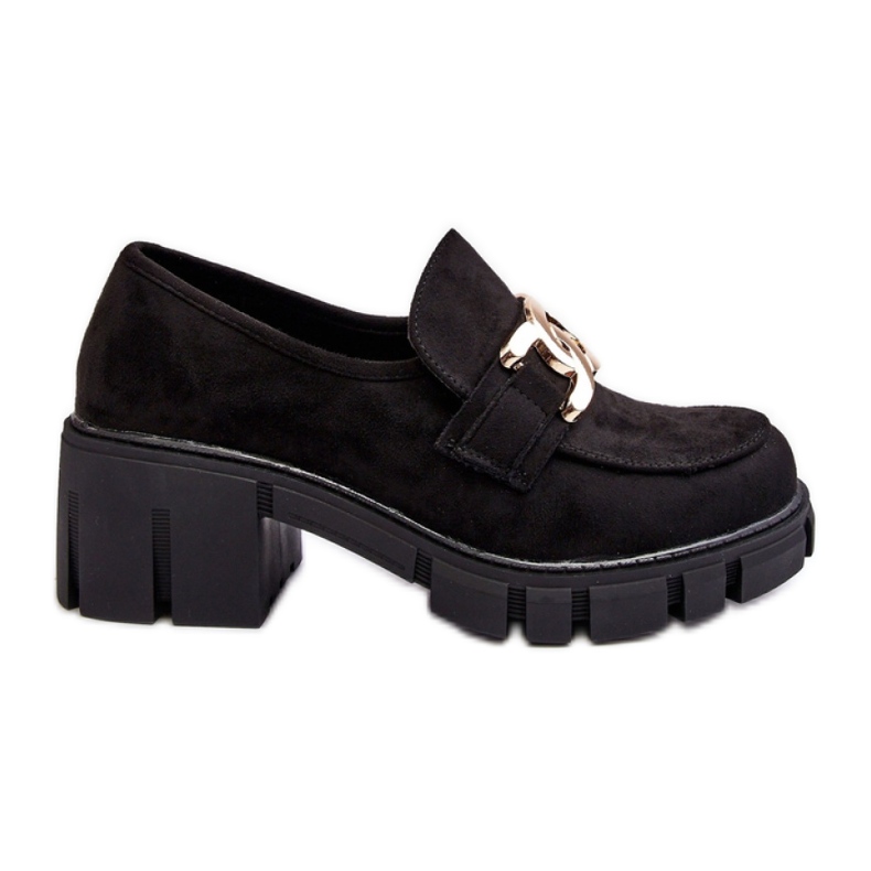 Scarpe col tacco da donna con decorazione Nera nero
