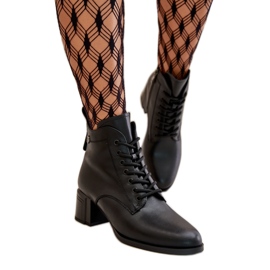 Stivaletti con tacco alto da donna Vinceza in pelle Nera nero