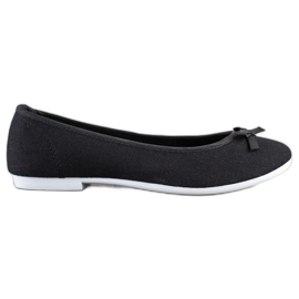 New Age Ballerine sportive con fiocco nero